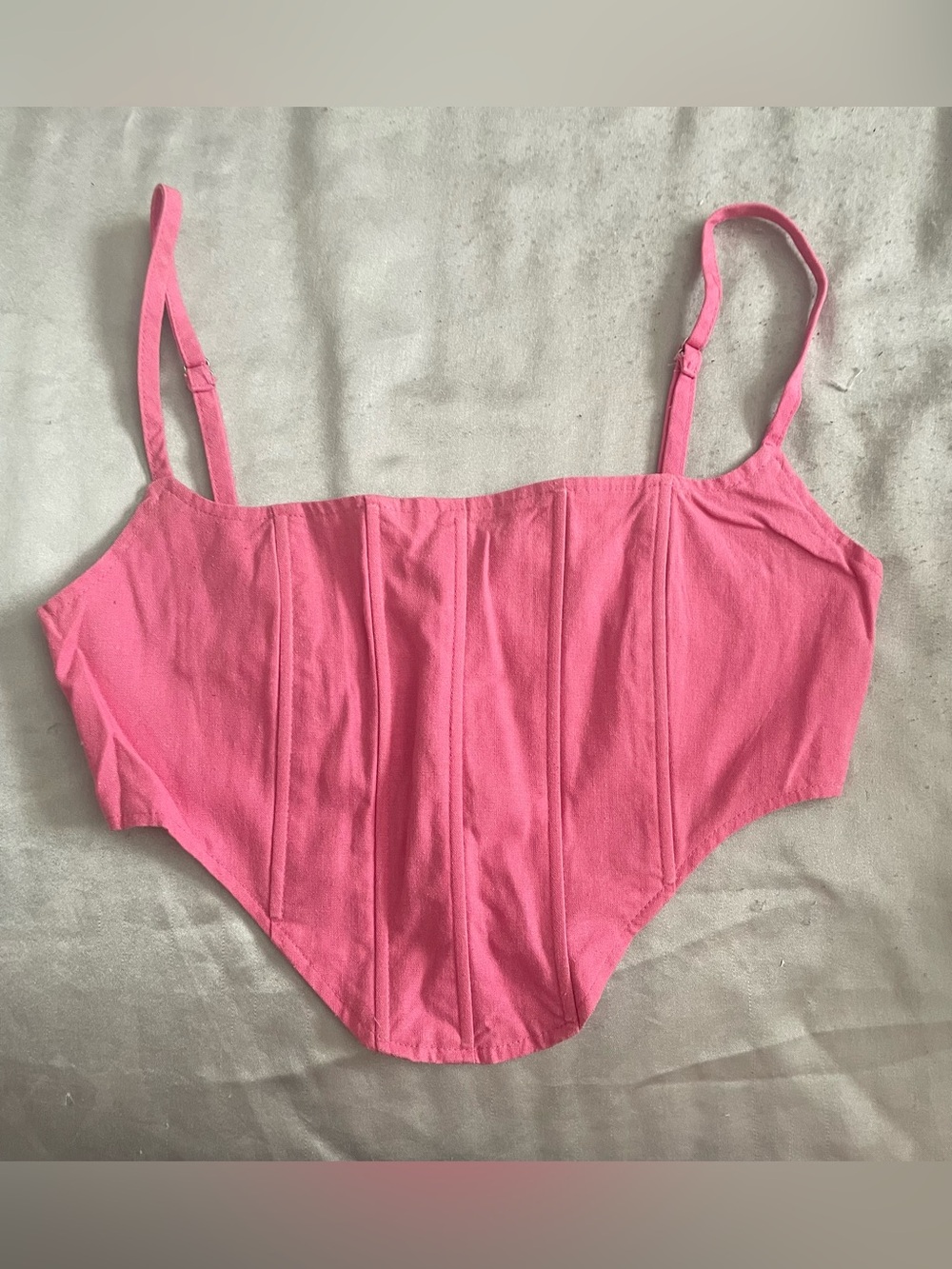 Women’s Pink Corset Crop Top - Unbranded
